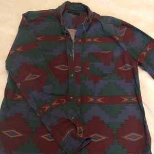 Men’s Aeropostale Aztec Design Button Down Shirt